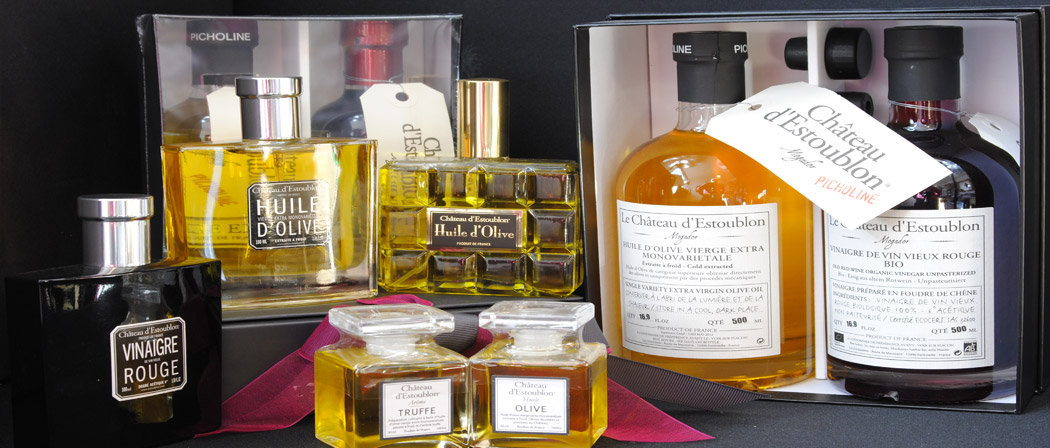 Coffret huile d'olive et vinaigre balsamique Château d'estoublon